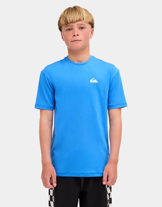 Quiksilver - Boys 8 to 16 Logo Surf Short Sleeve Rashguard