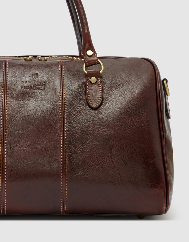 Republic of Florence - Albertis Piccolo Brown Leather Duffle