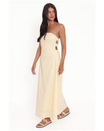 Petal & Pup - Cyrus Strapless Maxi Dress - Butter Yellow