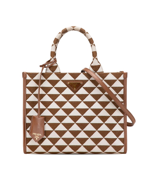 Pre-Loved by Azura Reborn - Pre-Loved prada Triangle Jacquard Tote