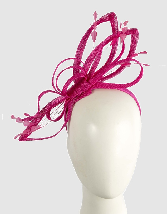 Max Alexander - Fuchsia Sinamay Loops Fascinator