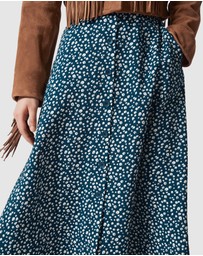 & Other Stories - Buttoned A-Line Midi Skirt