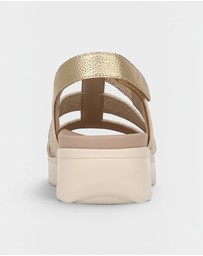 Vionic - Sabrina Flatform Sandal - Gold Leather