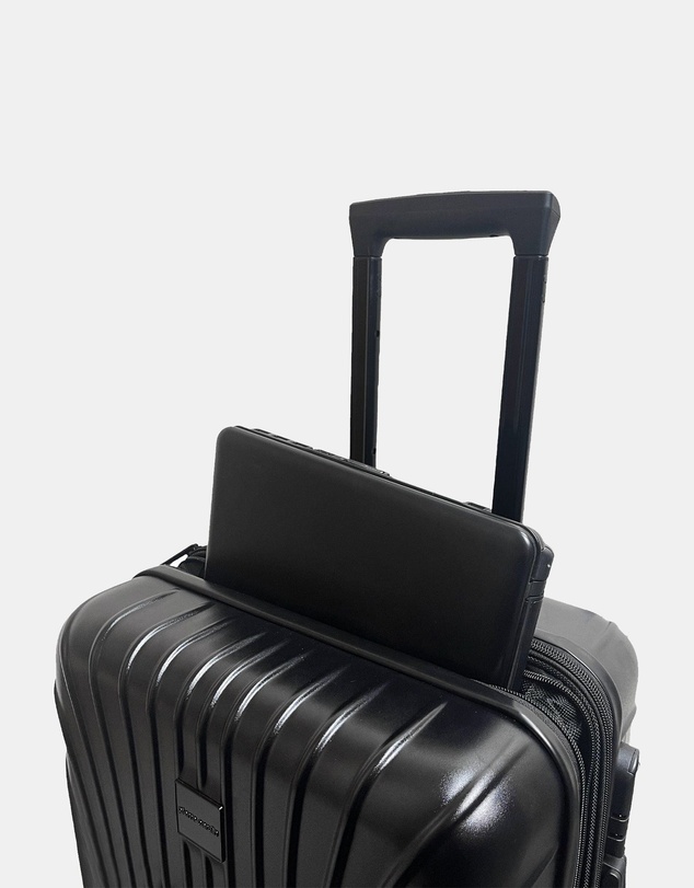 Pierre Cardin - Pierre Cardin Palais Hard Shell Medium and Cabin 2-Piece Set + Luggage Tag