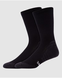 Pussyfoot - 4 Pack Sport Running Crew Socks – Compression & Coolmax