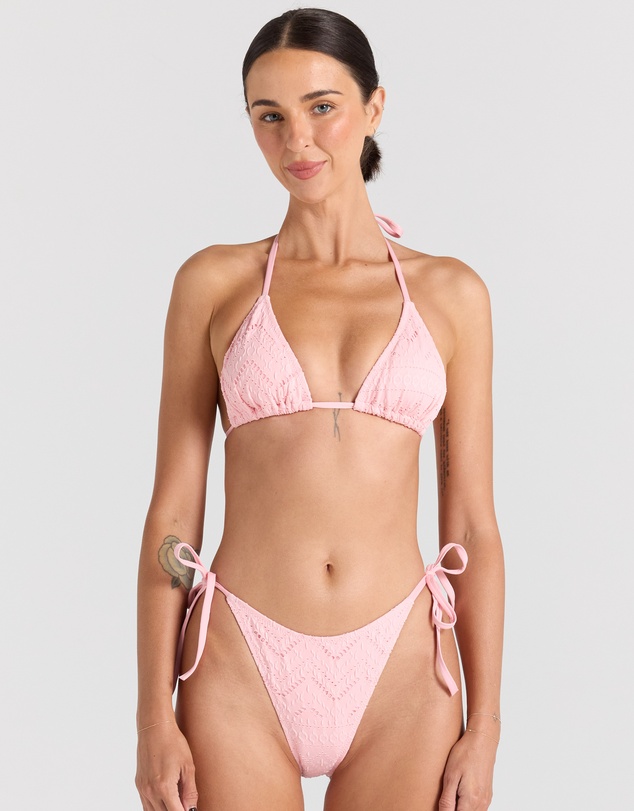 Poolside Paradiso - Sundream String Tie Bikini Top - Musk