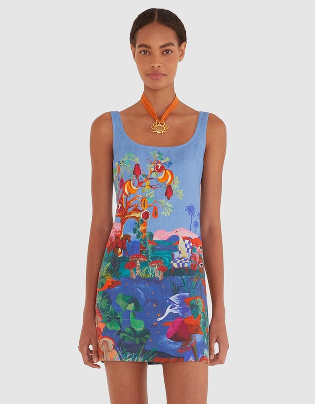 Farm Rio - Dream Landscape Multicolor Mini Dress