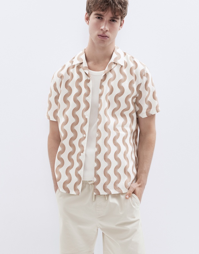 UNISON - Wavy Print Regular Fit Shirt