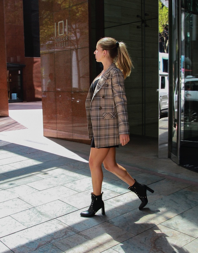 Belle & Bloom - Too Cool For Work Plaid Blazer