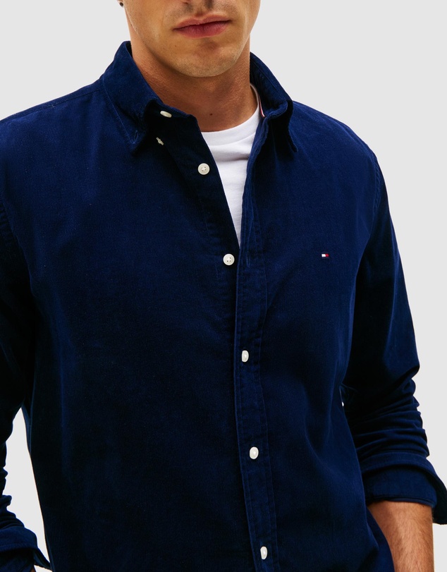 Tommy Hilfiger - Regular Fit Flag Embroidery Corduroy Shirt