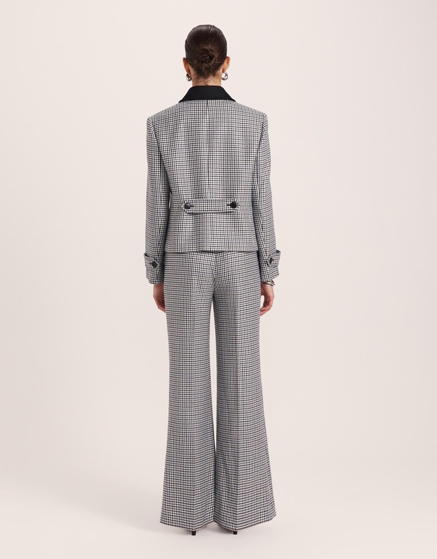 SABA - Prudence Wool Check Peacoat