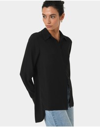 Forcast - Kevin Relax Fit Crepe Shirt