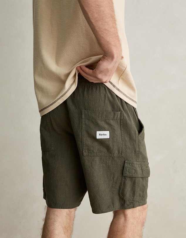 Rhythm - TEXTURED LINEN CARGO JAM - ICONIC EXCLUSIVE