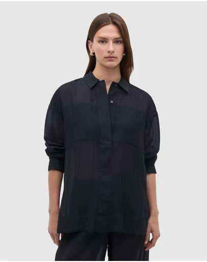 Seed Heritage - Semi Sheer Crinkle Popover