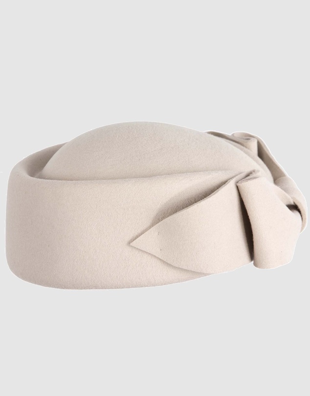 Max Alexander - Felt Cream Pillbox Hat