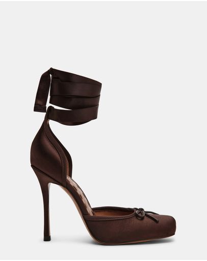 LARINA DARK BROWN SATIN