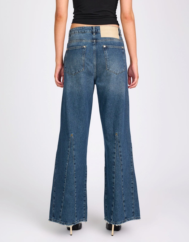 ONE TEASPOON - Cruisers Mid Waist Bootcut Flare Denim Jeans - Colorado Blue