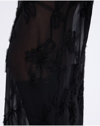 Minima Esenciales - Maelle Floral Applique Midi Skirt
