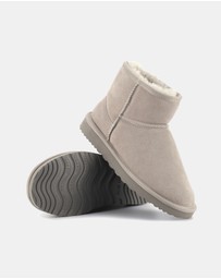 AusWooli Ugg Boots - Bondi Sheepskin Signature Short Ankle Boots