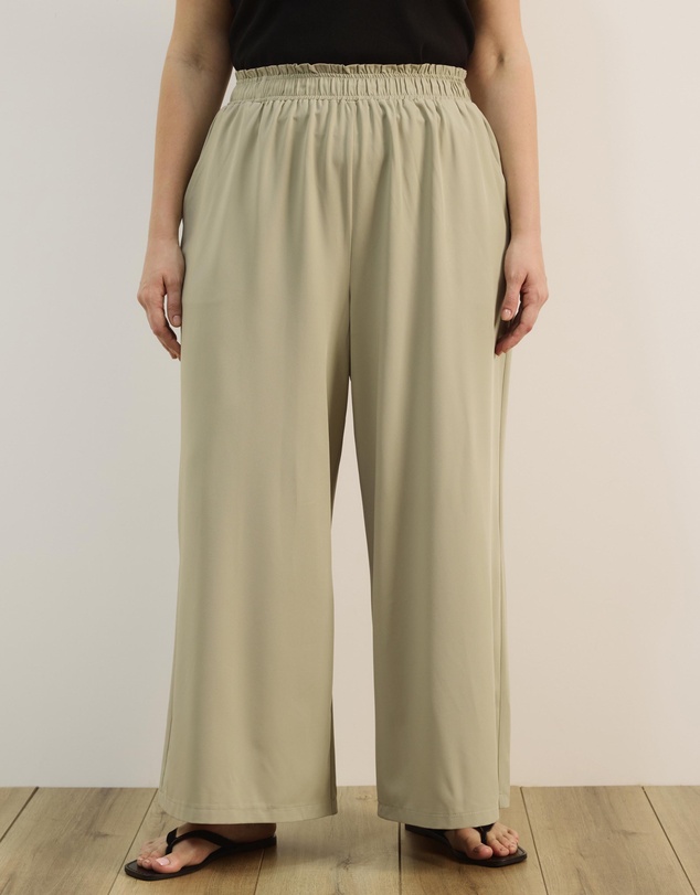 Atmos&Here Curvy - Flora Wide Leg Pants