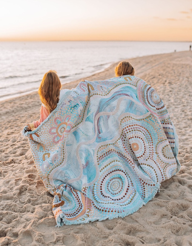 Good Throw Co - Blue Ocean Art Throw Rug