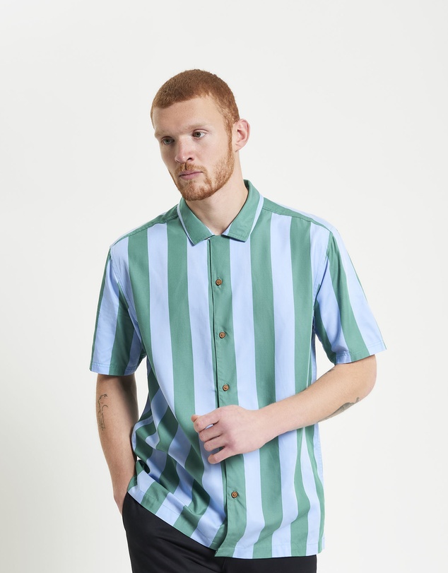 Ben Sherman - Viscose Stripe Short Sleeve Shirt