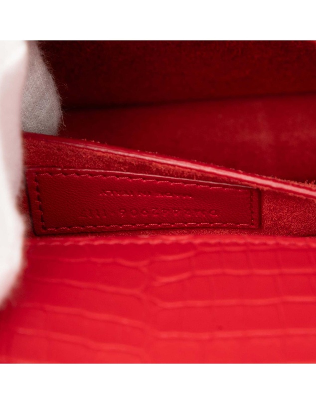 Pre-Loved by Azura Reborn - Pre-Loved Medium Croc Embossed Monogram Sunset Bag