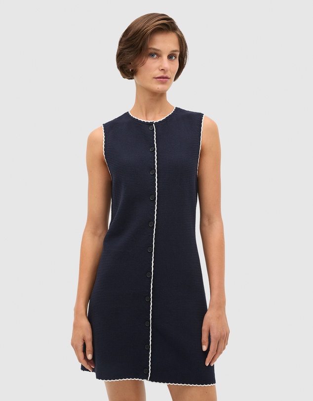 Seed Heritage - Textured Mini Scallop Knit Dress