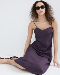 M.N.G - Midi Dress with A Wrap Neckline