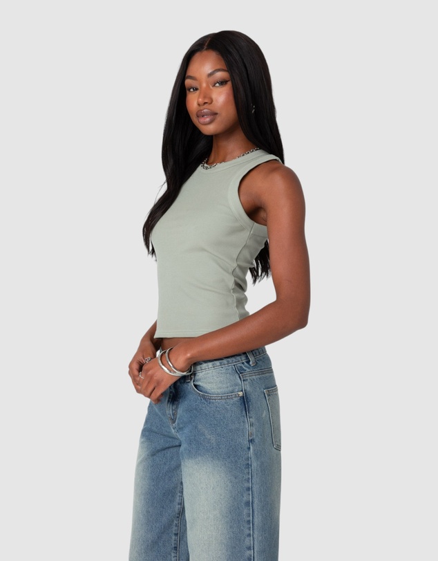 EDIKTED - Standard Ribbed Tank Top