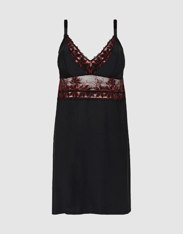 Sans Complexe - Mélodie Short Lace Trim Chemise Nightdress