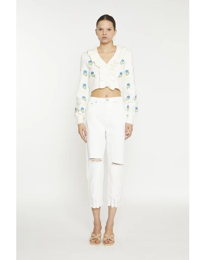 Glamorous - High Waisted Distressed Jeans