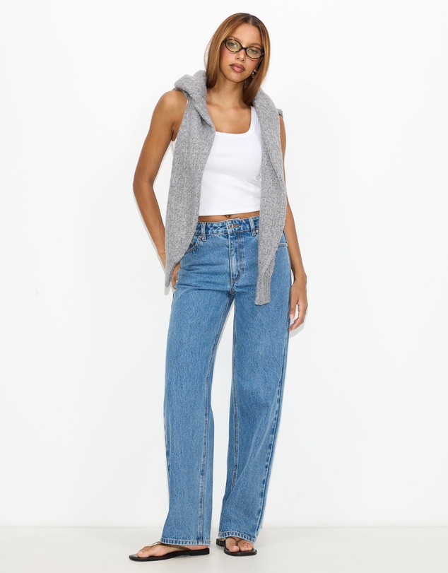 Dazie - Florence Mid Rise Straight Jeans