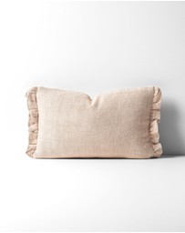 Aura Home - Ruffle Linen Cushion