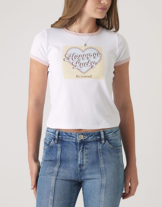 Decjuba Kids - Cropped Ringer Tee - Teens