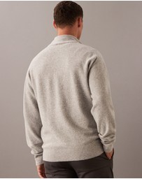 Calvin Klein - Merino Button Neck Jumper
