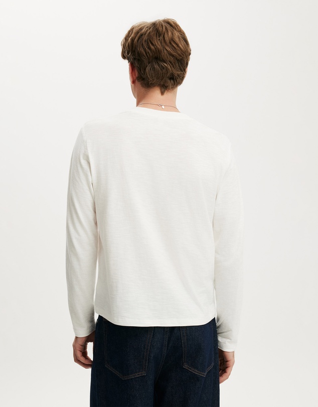 Cotton On - Fitted Henley Long Sleeve T-Shirt