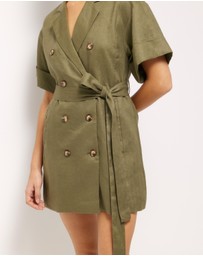 AERE - Cassia Linen Mini Dress