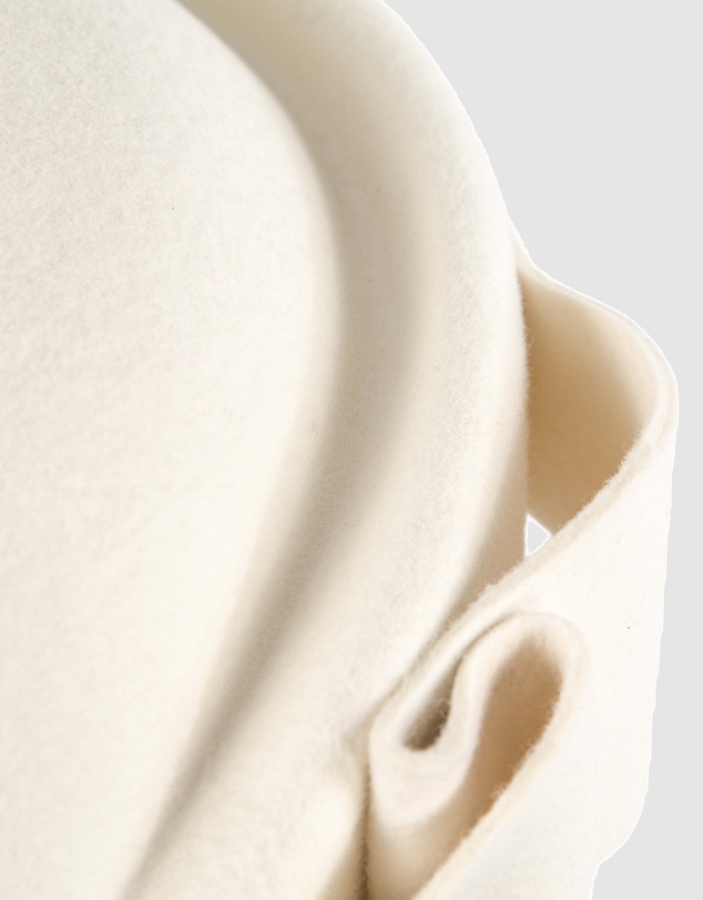 Max Alexander - Felt White Pillbox Hat