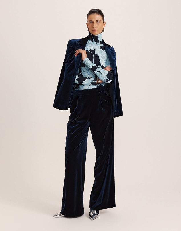 SABA - Lea Velvet Pleat Front Pant