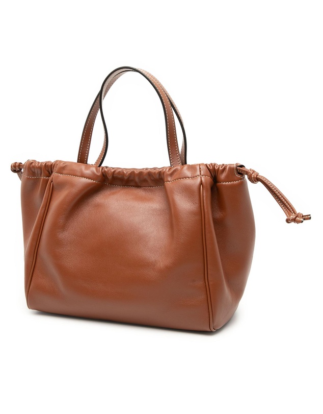 Pre-Loved by Azura Reborn - Pre-Loved Small Calfskin Cuir Triomphe Cabas Drawstring Satchel