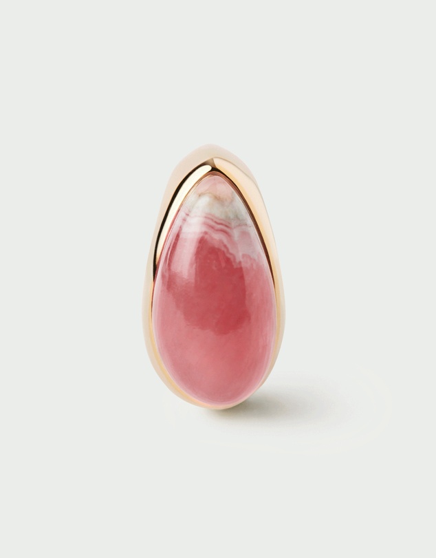 PDPAOLA - Rhodochrosite Luna Stamp Ring