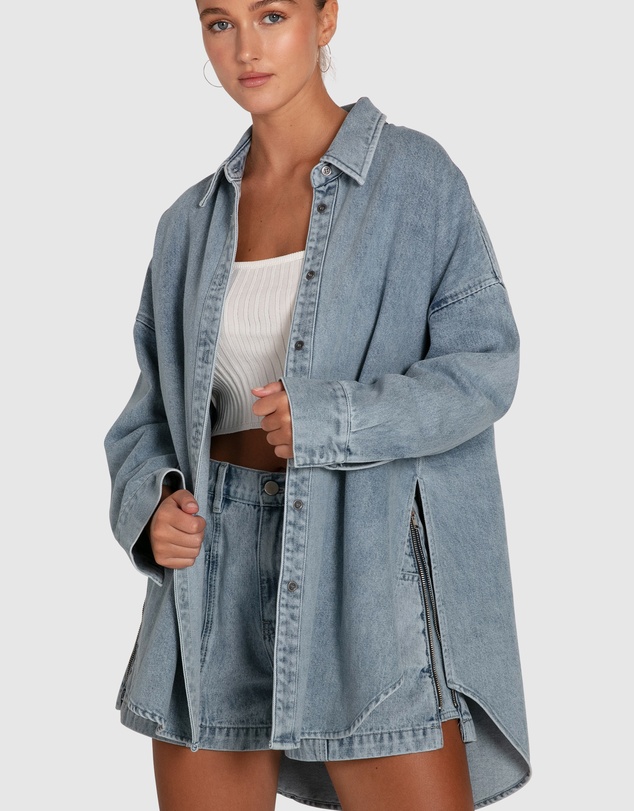 Belle & Bloom - Into Him Oversized Denim Shirt