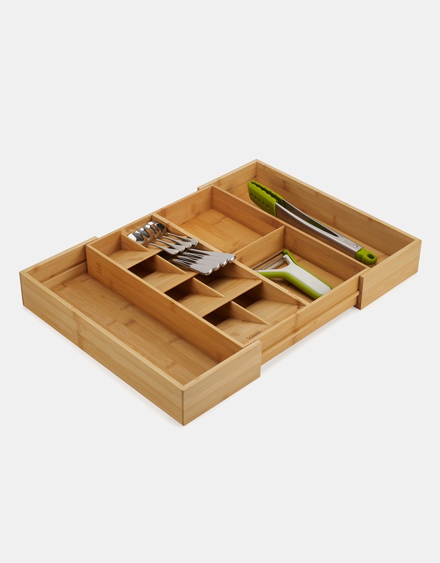 Joseph Joseph - DrawerStore™ Bamboo Expandable Cutlery, Utensil & Gadgets Organiser