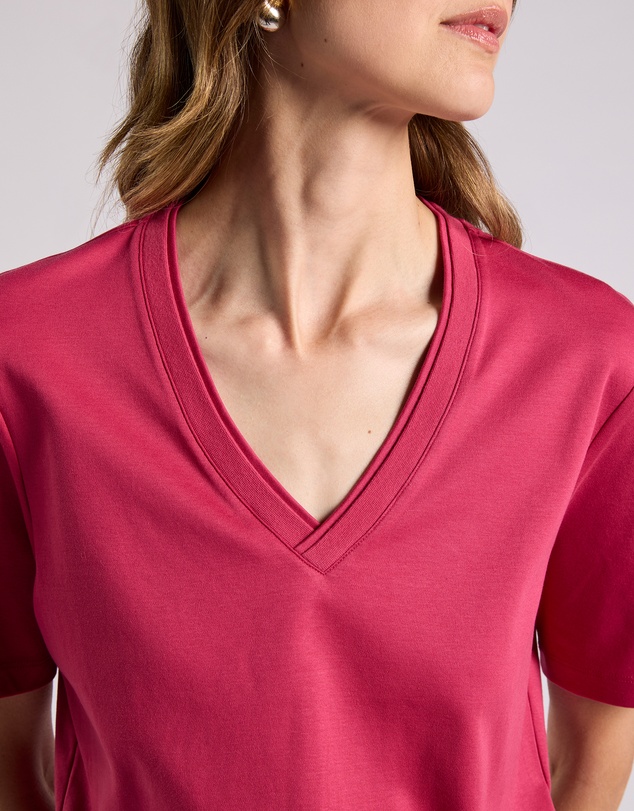 David Lawrence - Misty V Neck Cotton Tee