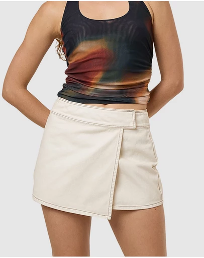 Thrills - Night Shift Wrap Mini Skirt