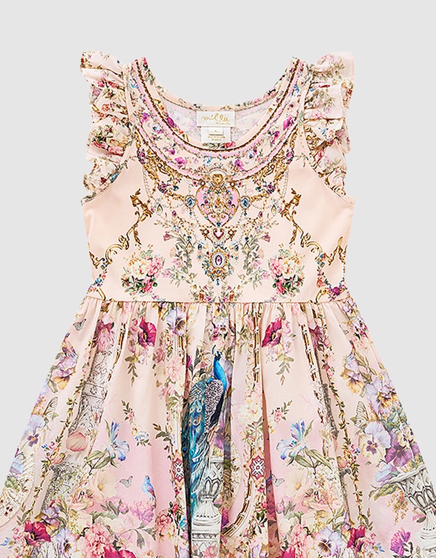 Camilla - Jersey and Woven Mini Dress With Frill - Kids-Teens