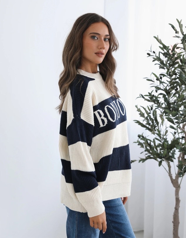 Esther & Co - Alisson Knit - Navy Multi