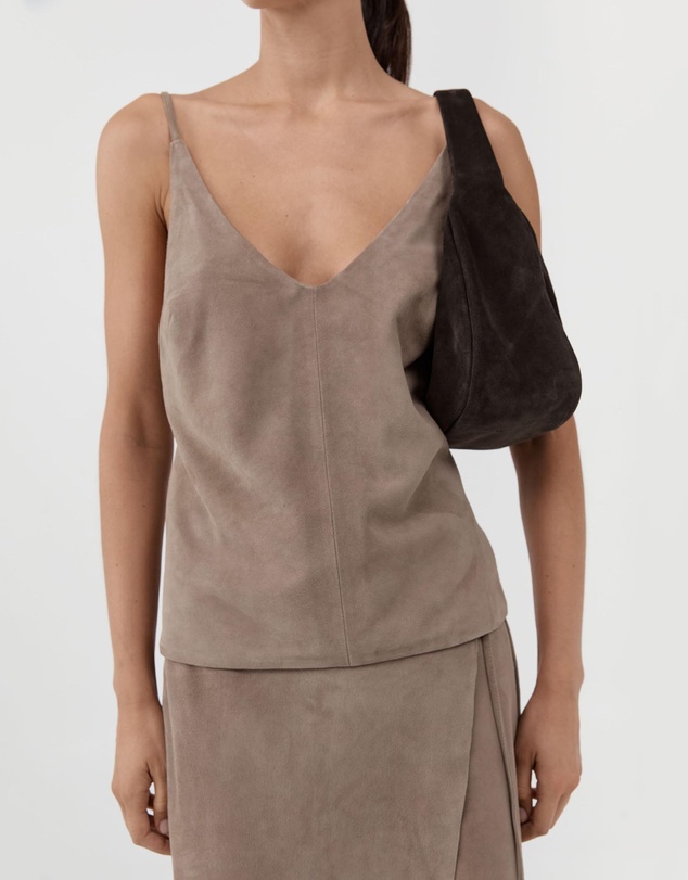 St. Agni - Suede Large Bon Bon Bag