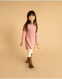 Bebe by Minihaha - Winnie Hand Emb.Organic Dress 3-7 Yrs